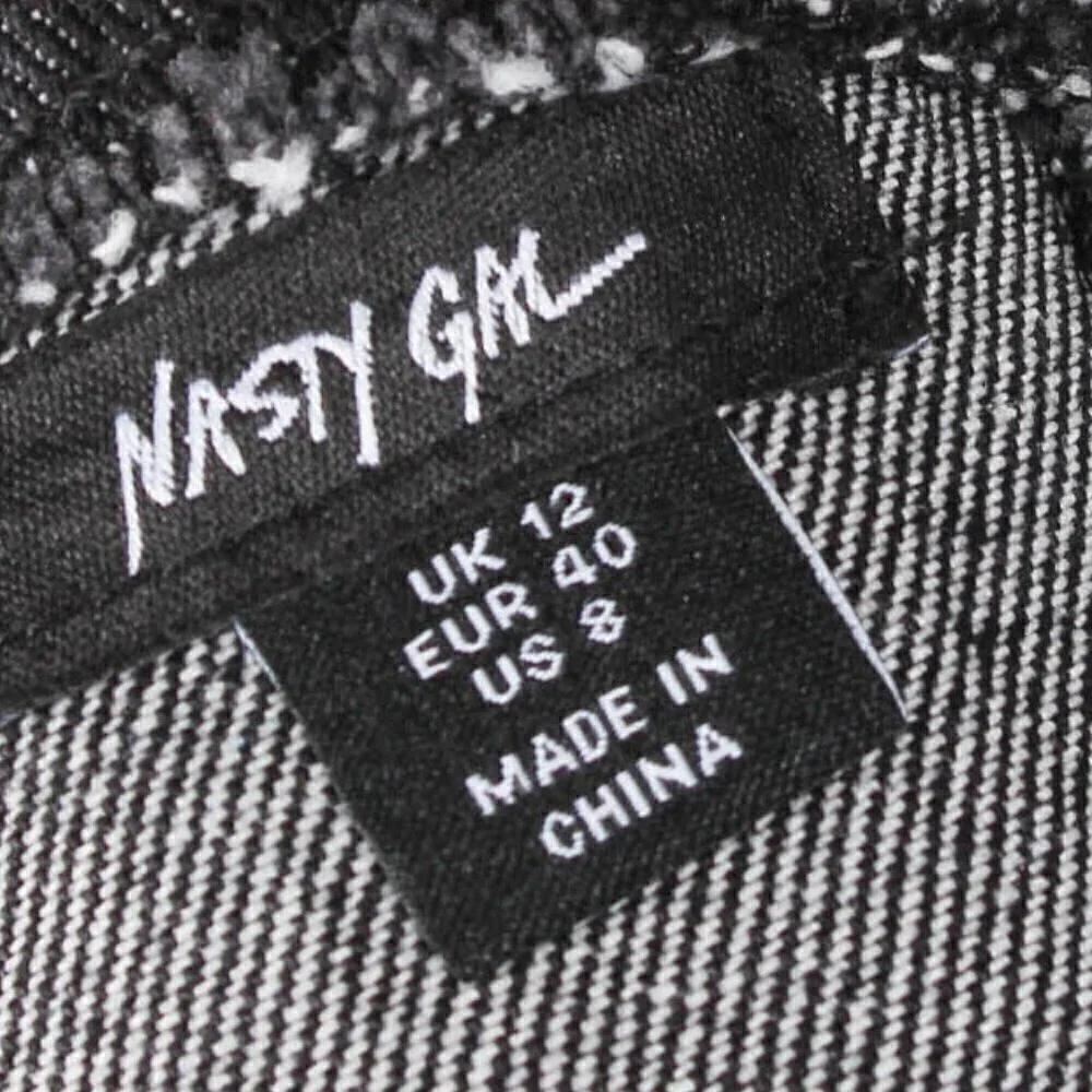 CLEARANCE Nasty Gal Star Hotfix Denim Playsuit, NWT, Size 8 - Picture 8 of 9